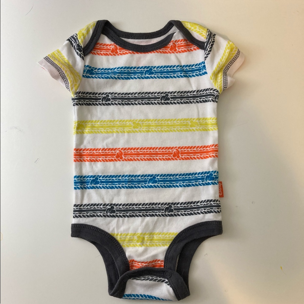 Disney Tire Treads Striped Onesie 0-3mo
